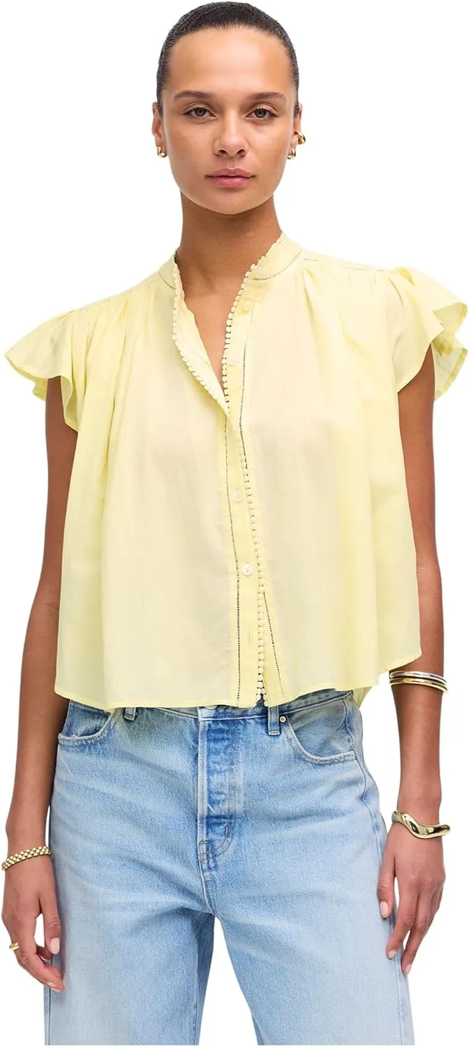 Madewell Women's Alana Top in Cotton Viscose Voile
