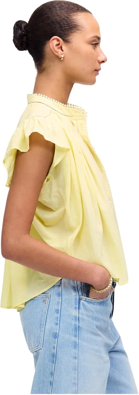 Madewell Women's Alana Top in Cotton Viscose Voile