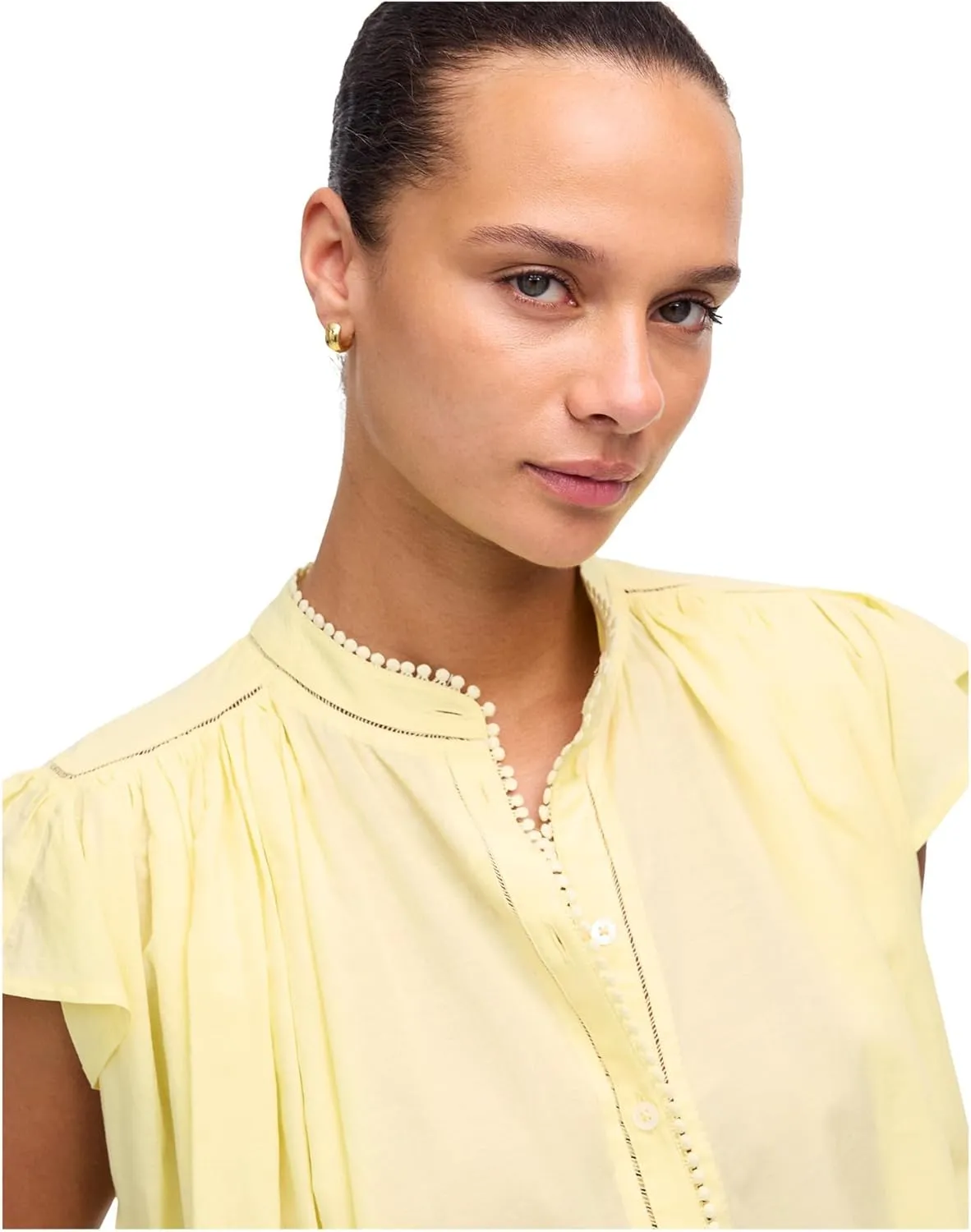 Madewell Women's Alana Top in Cotton Viscose Voile