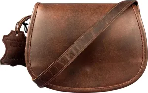 Madosh, Saddle Bag For Women Genuine Leather Crossbody Bag Girls Sling Purse Ladies Cross-Over Small Handbag