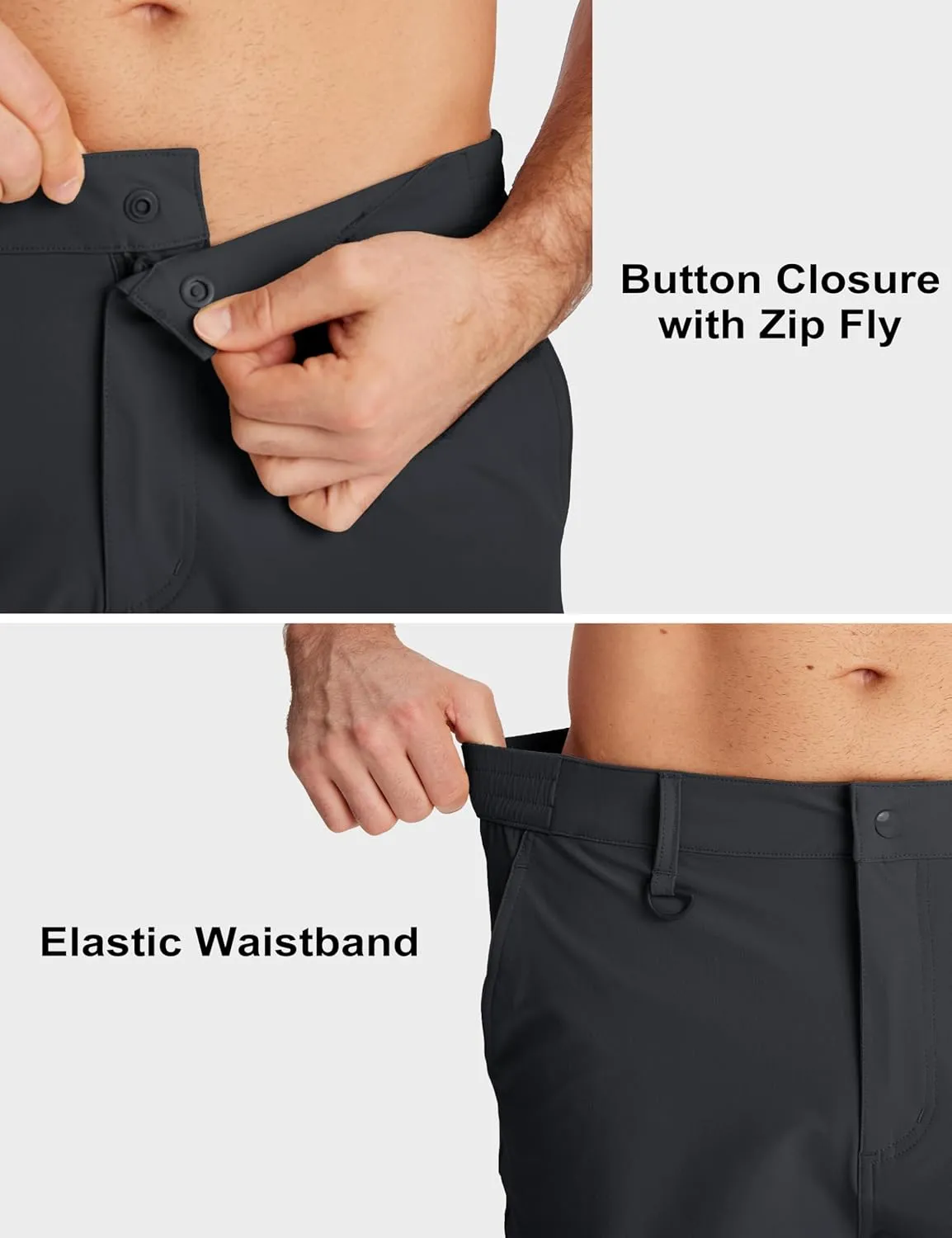 MAGCOMSEN Men's Hiking Cargo Shorts Quick Dry Lightweight 9" Golf Shorts Summer Casual Work Outdoor with 5 Zipper Pockets