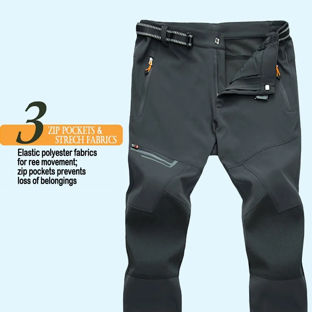 MAGCOMSEN Men's Hiking Pants Quick-Dry Water Resistant Lightweight Work Outdoor Pants with Zipper Pockets