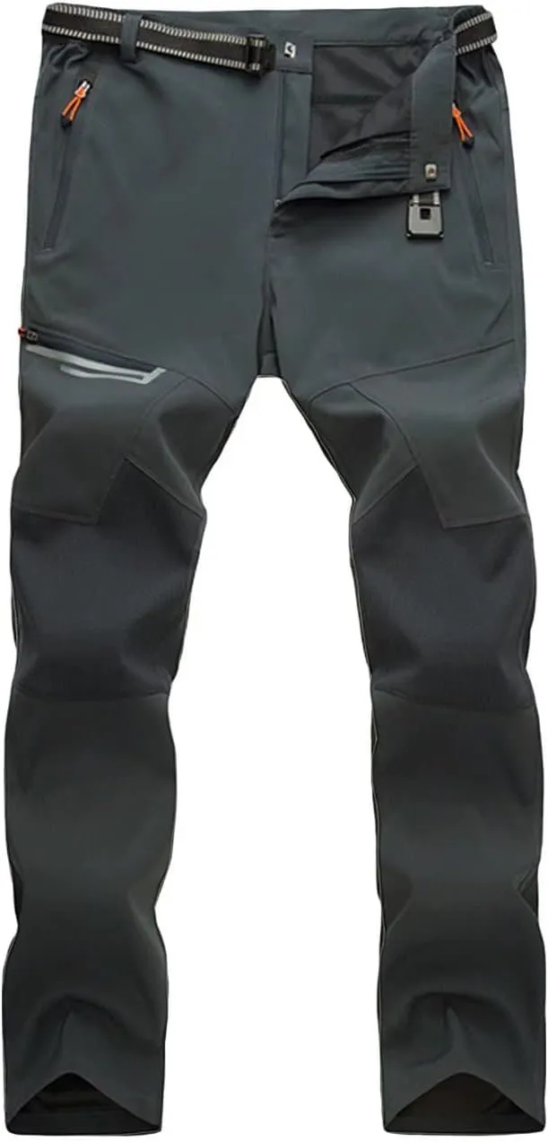 MAGCOMSEN Men's Hiking Pants Quick-Dry Water Resistant Lightweight Work Outdoor Pants with Zipper Pockets