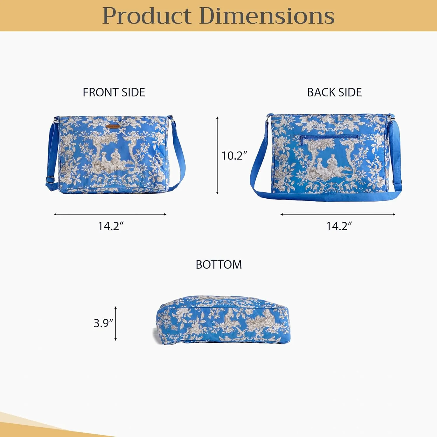 Maison d' Hermine Hand Bags for Women Cotton Shoulder Bag for Shopping Travel Everyday Use Cross Body Tote purse Sling Bag