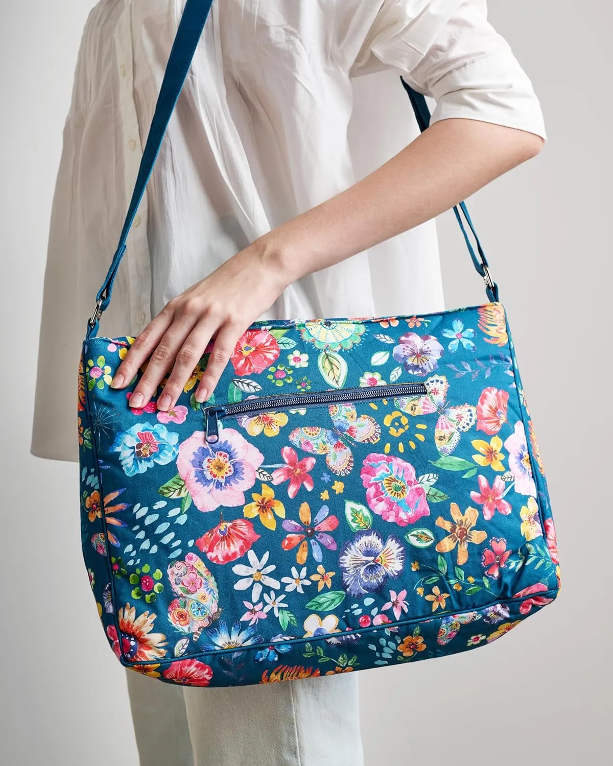 Maison d' Hermine Hand Bags for Women Cotton Shoulder Bag for Shopping Travel Everyday Use Cross Body Tote purse Sling Bag