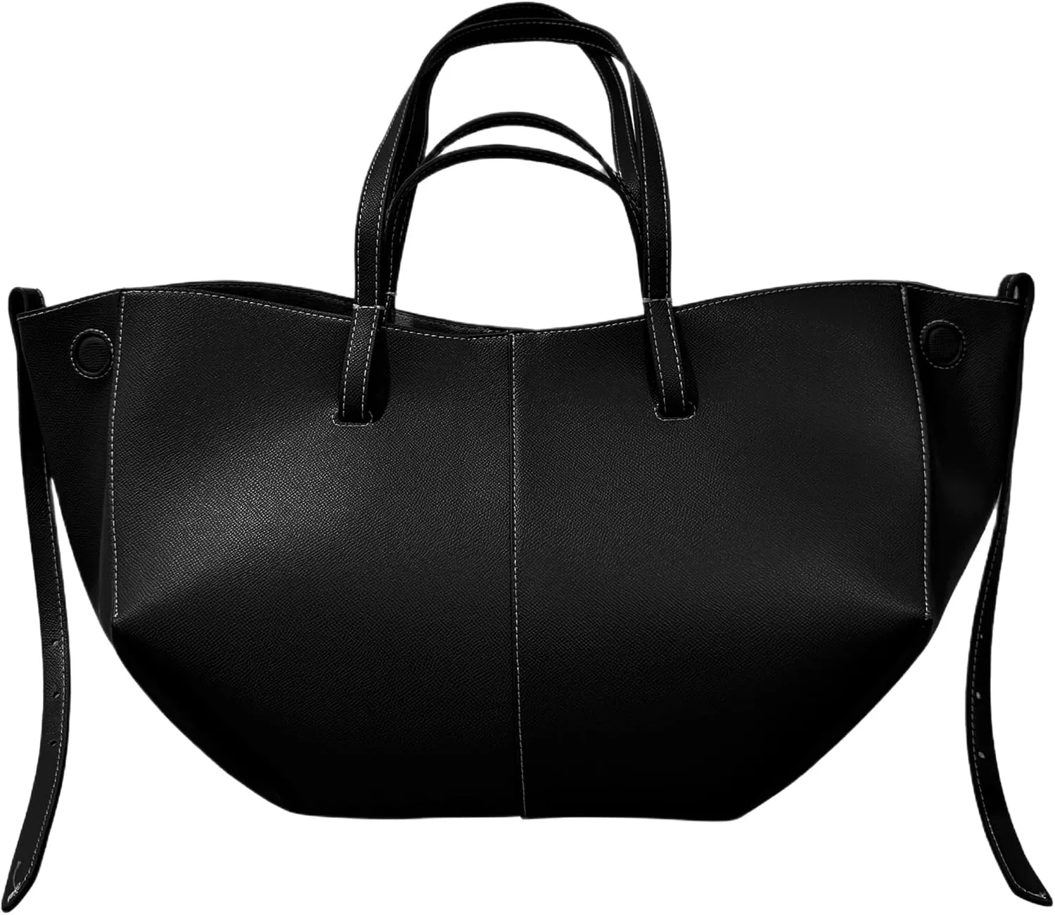 MAIYA Women's Ultrafiber Leather Trendy Work Tote Shoulder Hand Bag with Mini Bag and Pouch Included, Large