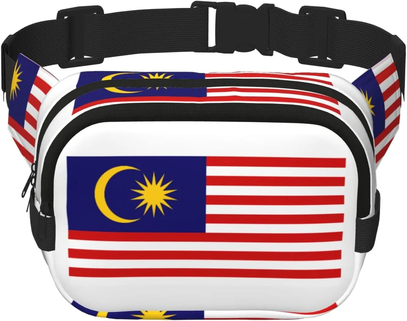 Malaysia Flag print Large Fanny Packs for Women Cute Cross Body Waist Bag Fashionable Fanny Pack