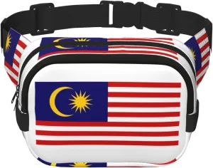 Malaysia Flag print Large Fanny Packs for Women Cute Cross Body Waist Bag Fashionable Fanny Pack