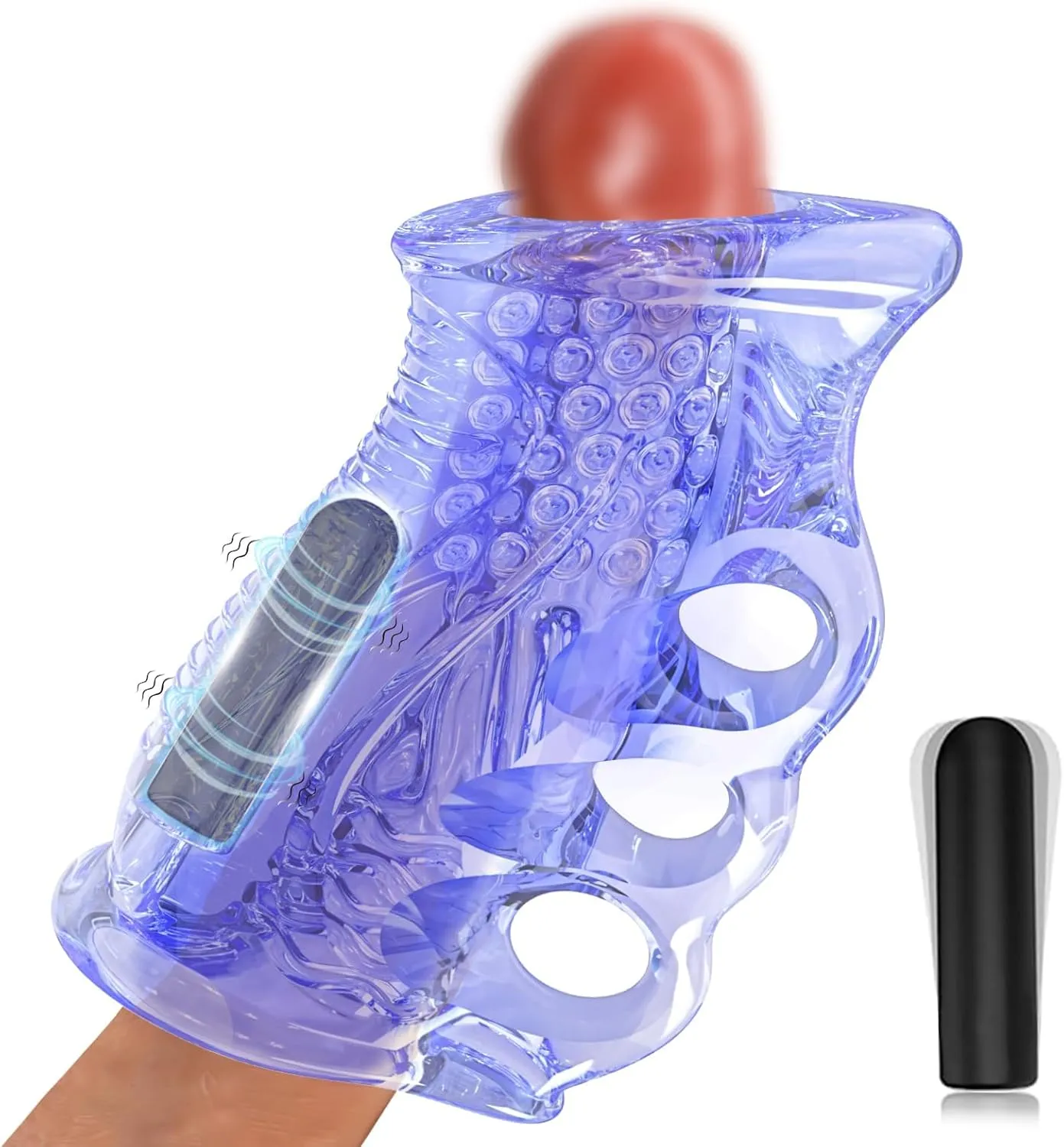 Male Masturbator Sex Toys for Men with Mini Bullet Vibrator, Vibrating Pocket Pussies Male Stroker Penis Vibrator, Blowjob Toy Masturbation Cock Sleeve Sex Machine Mens Adult Sex Toy Games