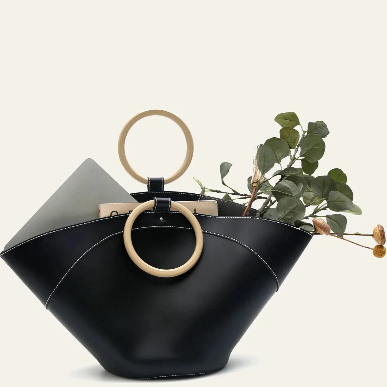 Maritta Ring Handle Half Moon Totes