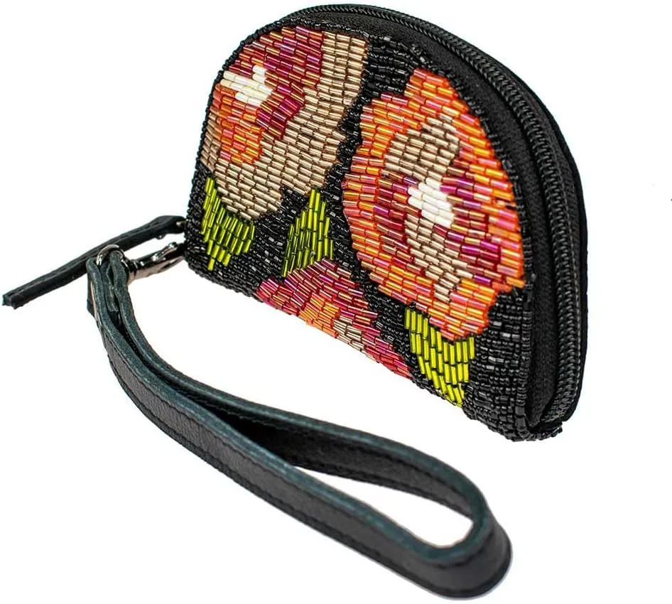 Mary Frances Socialite Beaded Wristlet Coin Purse Card Holder, Multicolor