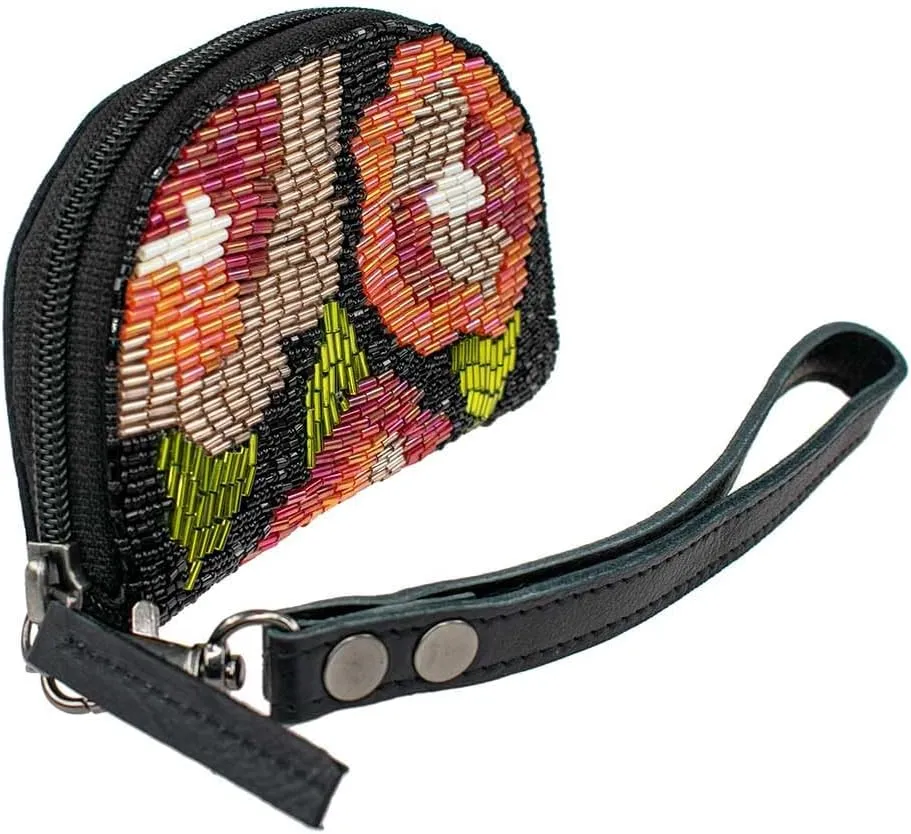 Mary Frances Socialite Beaded Wristlet Coin Purse Card Holder, Multicolor