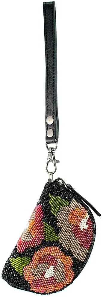 Mary Frances Socialite Beaded Wristlet Coin Purse Card Holder, Multicolor