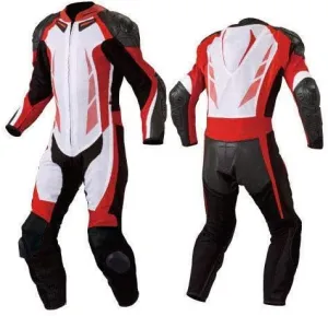 MATAGEAR Motorcycle New Red/White One piece Track Racing Suit CE Approved Protection (LGE)