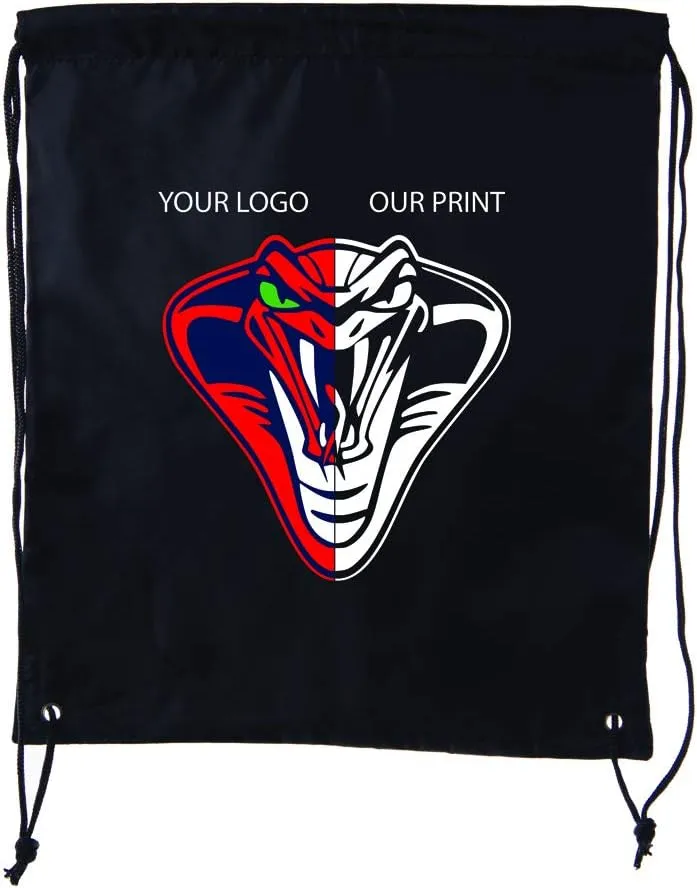 Mato & Hash Custom Bags With Your Logo | Promotional BULK Drawstring Backpack - 500PK Baby Blue CE2500