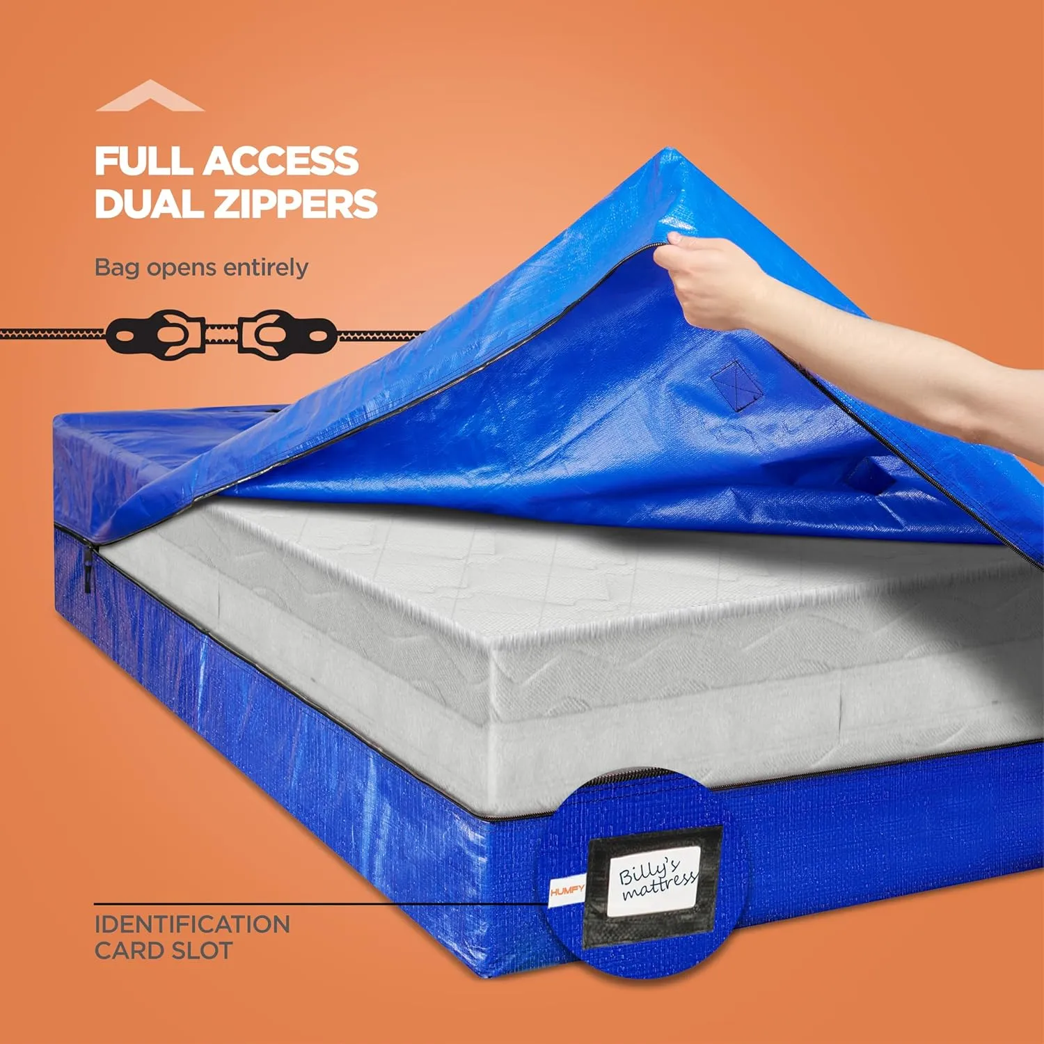 Mattress Bags For Moving With 8 Handles – Queen Mattress Moving Bag – Tear-Proof Mattress Storage Cover With Dual Zippers – Reusable Mattress Moving Bags For Transport & Storage Mattress Protector