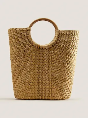 Medium rattan tote bag