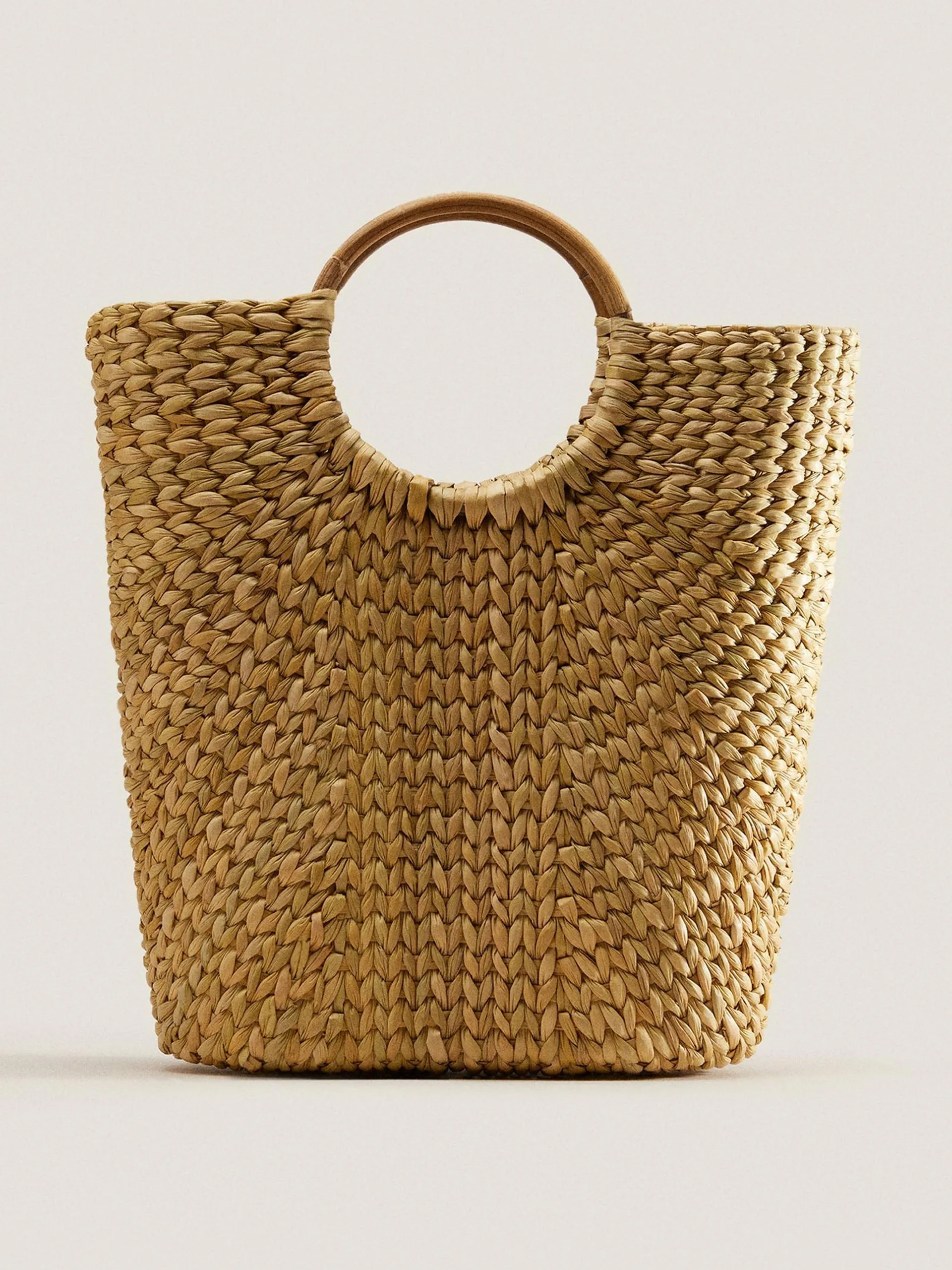 Medium rattan tote bag