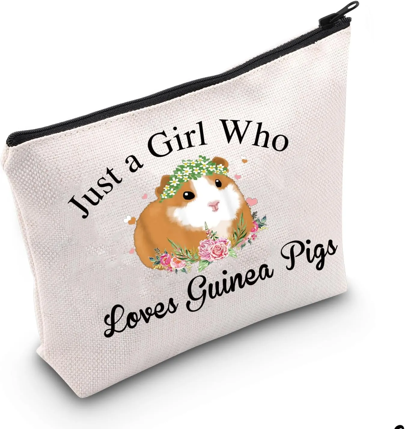 MEIKIUP Guinea Pig Cosmetic Bag Guinea Pig Lover Gift Cavy Mom Gift Who Loves Guinea Pigs Makeup Bag Travel Bags (Guinea Pig Bag)