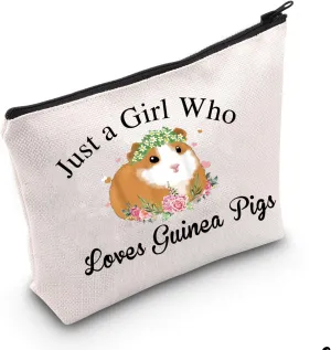 MEIKIUP Guinea Pig Cosmetic Bag Guinea Pig Lover Gift Cavy Mom Gift Who Loves Guinea Pigs Makeup Bag Travel Bags (Guinea Pig Bag)