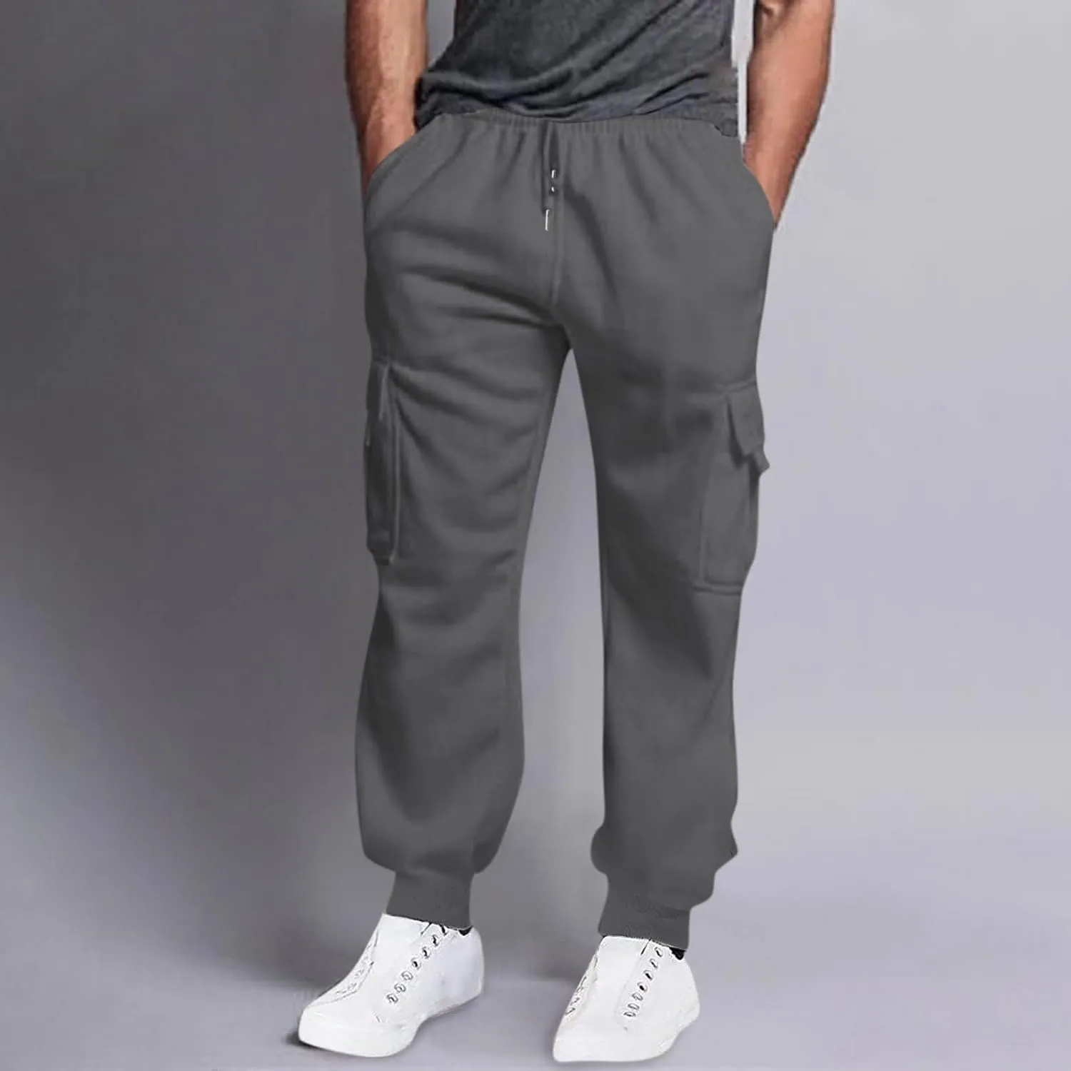 Men's Athletic Running Sweatpants Casual Sports Length Solid Mens Pants Men's Pants Men's Cotton Casual Sweatpants