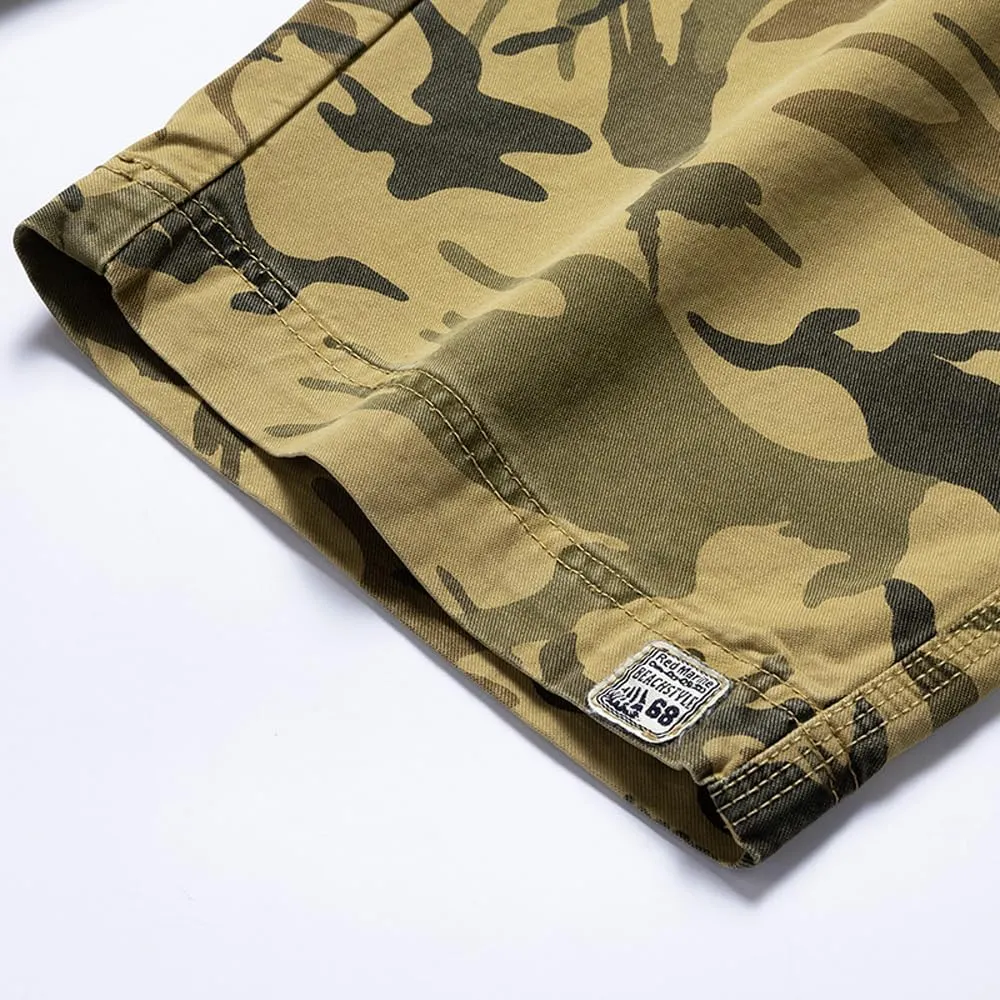 Men's Camouflage Cargo Shorts Summer Regular Fit Cotton Casual Shorts