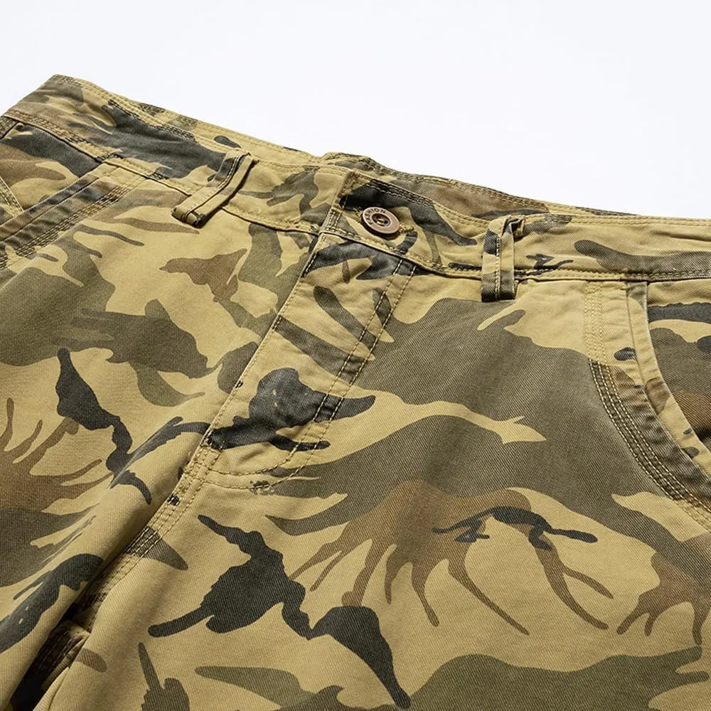 Men's Camouflage Cargo Shorts Summer Regular Fit Cotton Casual Shorts