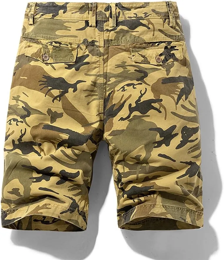 Men's Camouflage Cargo Shorts Summer Regular Fit Cotton Casual Shorts