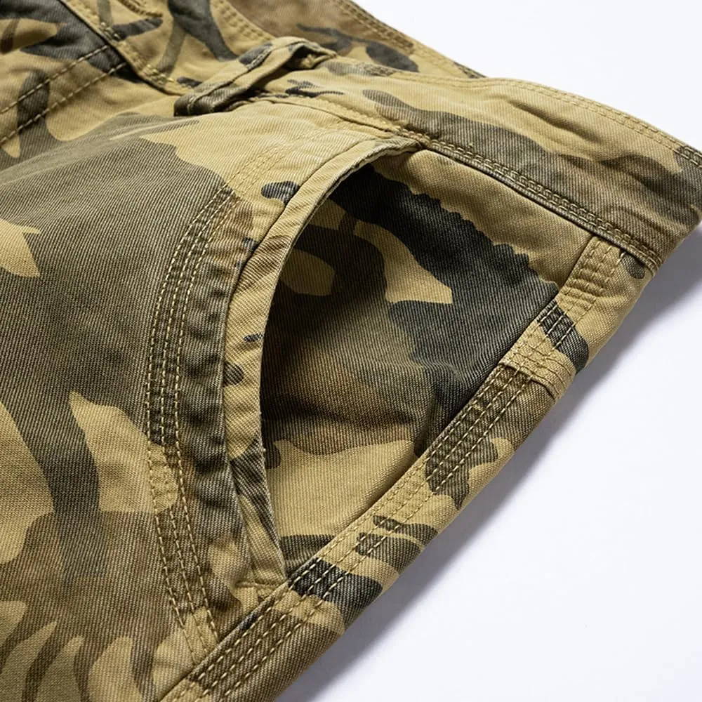 Men's Camouflage Cargo Shorts Summer Regular Fit Cotton Casual Shorts
