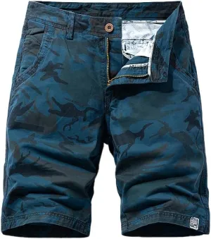 Men's Camouflage Cargo Shorts Summer Regular Fit Cotton Casual Shorts