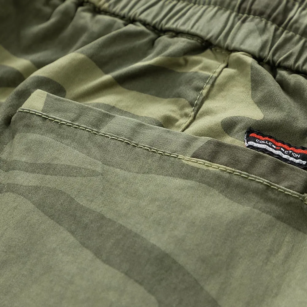 Men's Camouflage Military Cargo Shorts Summer Multi Pockets Drawstring Cotton Work Shorts