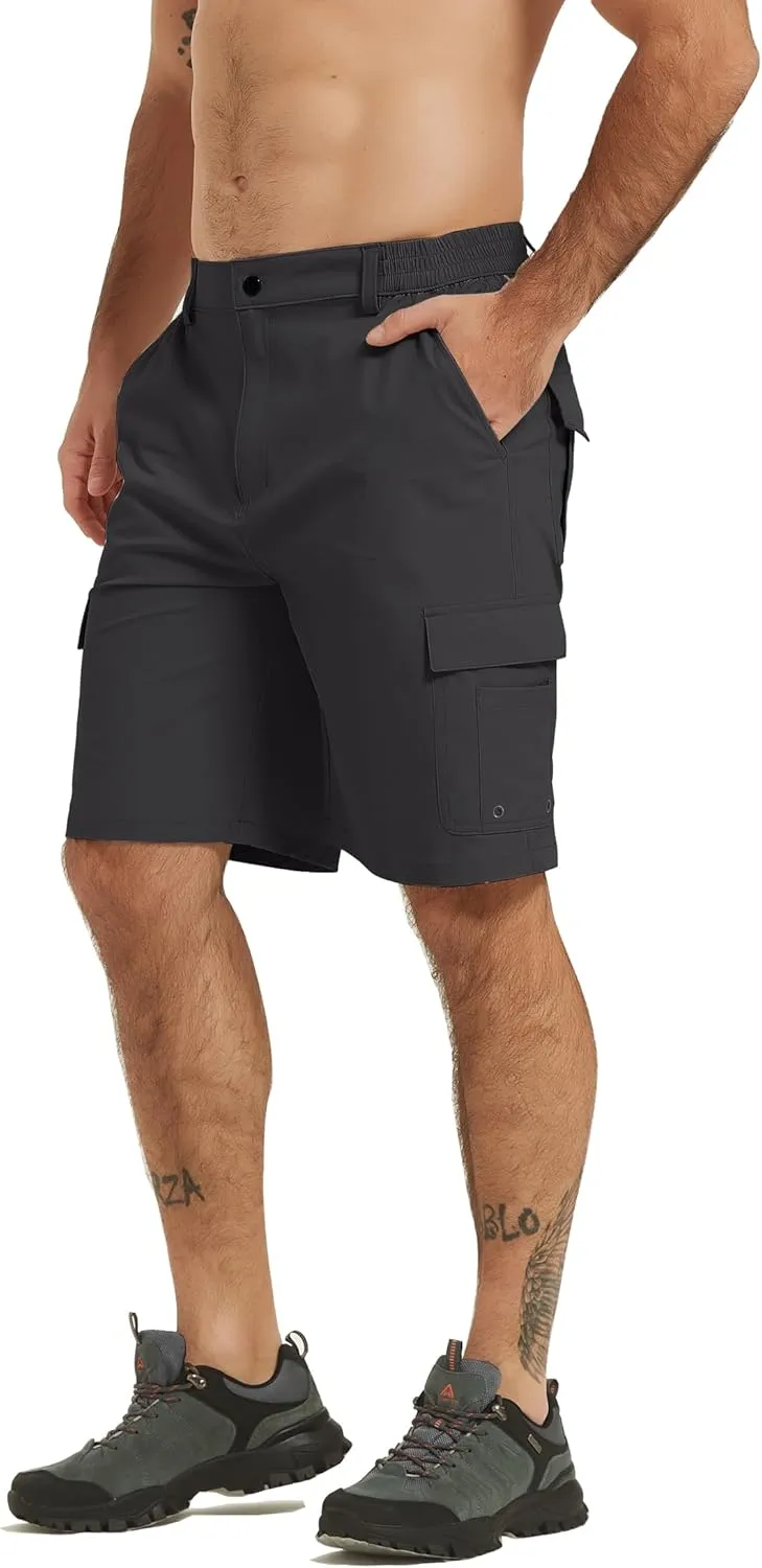 Men's Cargo Work Hiking Shorts Lightweight Quick Dry Waterproof Outdoor Golf Shorts for Men Fishing Travel Camping