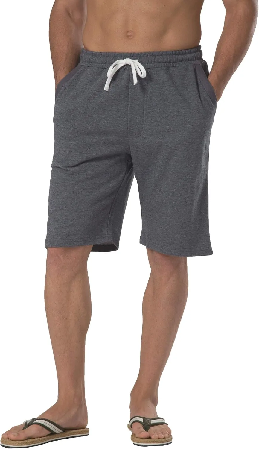 Men’s Casual Cotton Knit Short Drawstring Elastic Jogger Gym Shorts