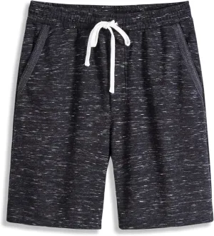 Men’s Casual Cotton Knit Short Drawstring Elastic Jogger Gym Shorts