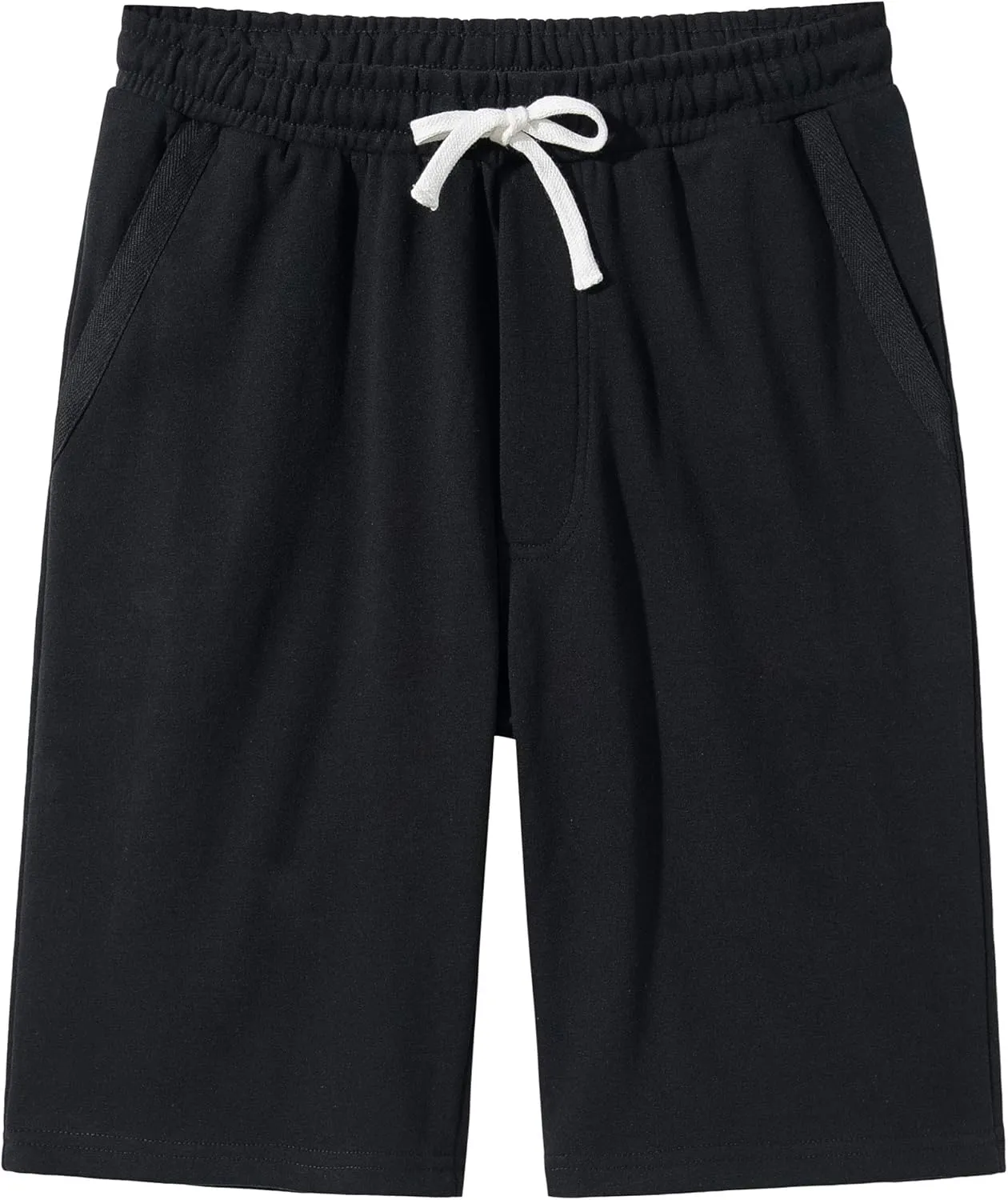 Men’s Casual Cotton Knit Short Drawstring Elastic Jogger Gym Shorts