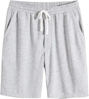 Men’s Casual Cotton Knit Short Drawstring Elastic Jogger Gym Shorts