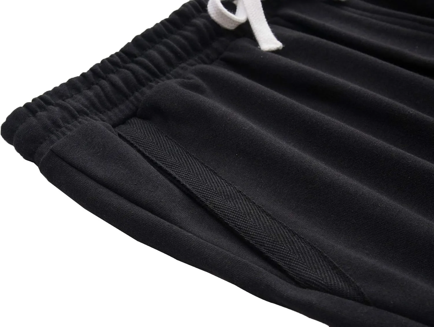 Men’s Casual Cotton Knit Short Drawstring Elastic Jogger Gym Shorts
