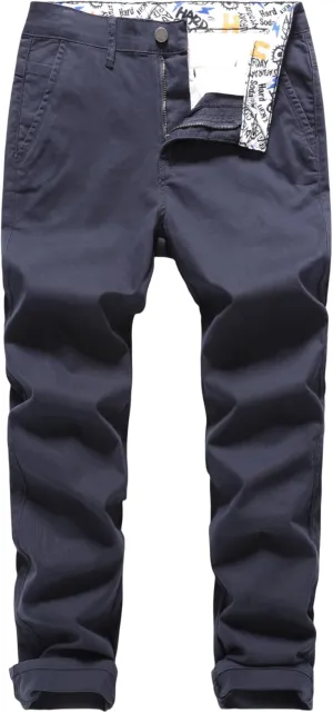 Men's Classic-Fit Straight Casual Fashion Stretch Cotton Chino Pants