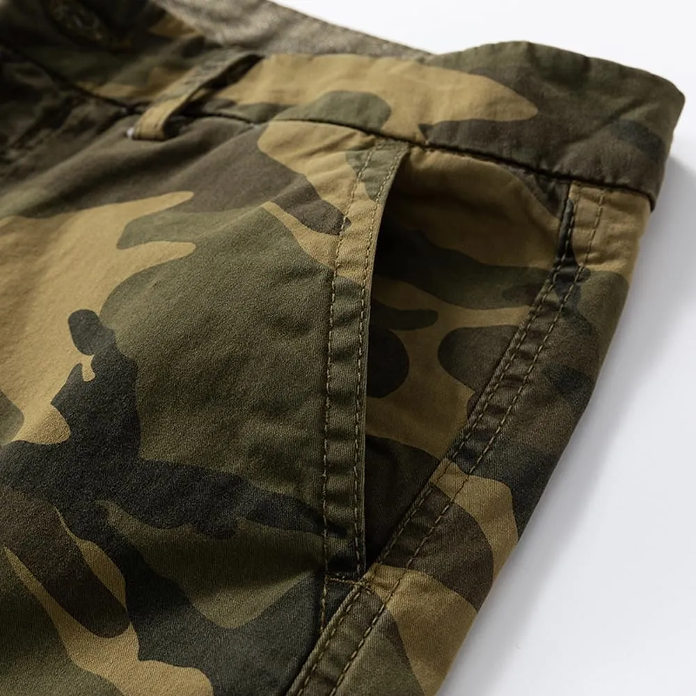 Men's Cotton Camouflage Cargo Shorts Casual Outdoor Military Shorts