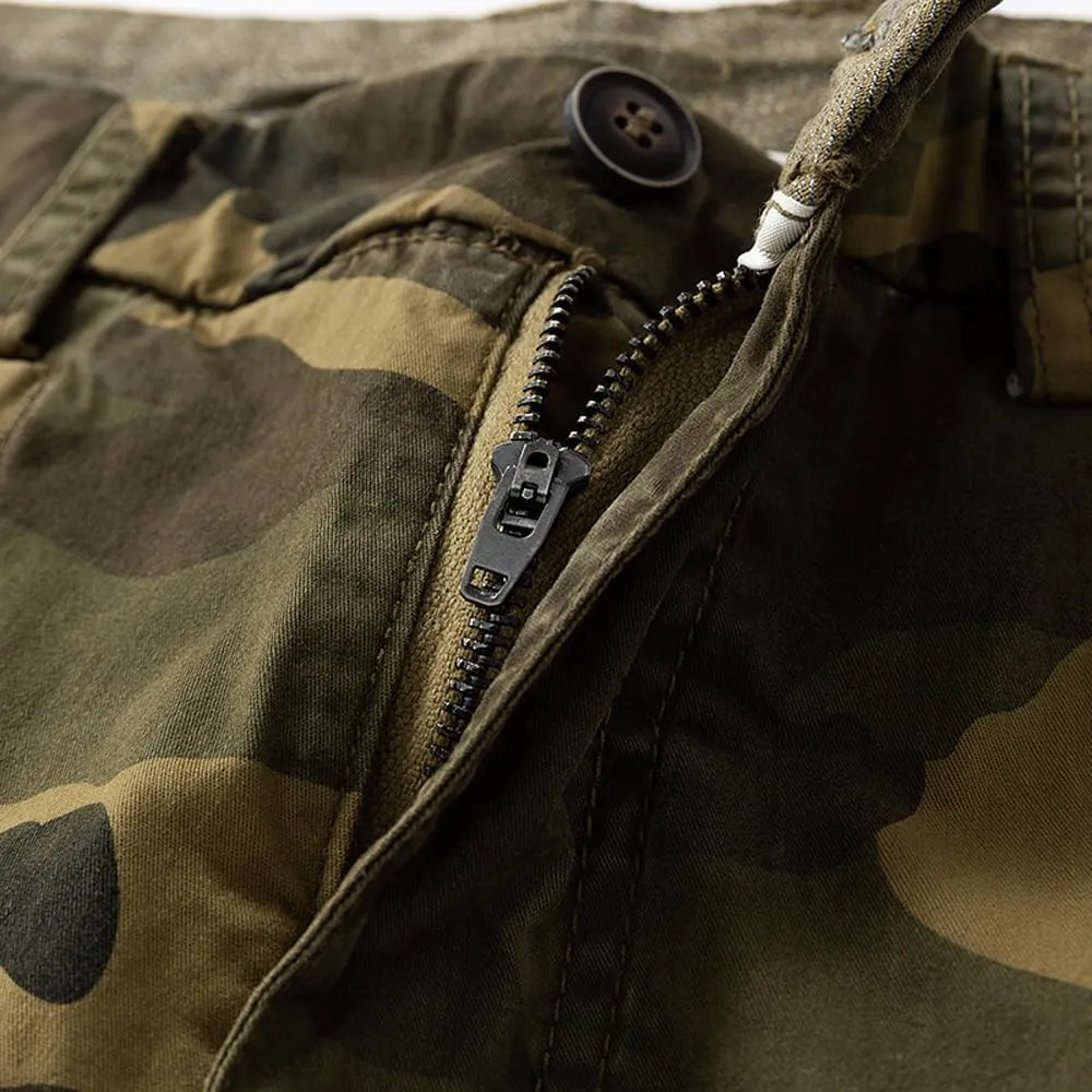 Men's Cotton Camouflage Cargo Shorts Casual Outdoor Military Shorts