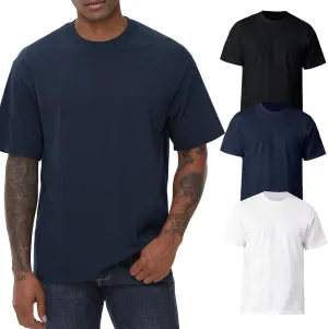 Mens Cotton T Shirts Short Sleeve Crew Neck Basic T-Shirt Essentials Crewneck Cotton T-Shirts Tees for Men