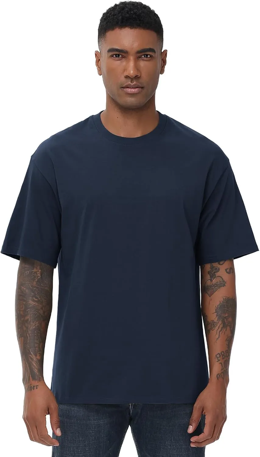 Mens Cotton T Shirts Short Sleeve Crew Neck Basic T-Shirt Essentials Crewneck Cotton T-Shirts Tees for Men
