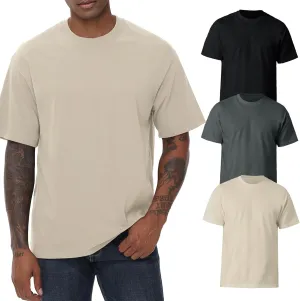Mens Cotton T Shirts Short Sleeve Crew Neck Basic T-Shirt Essentials Crewneck Cotton T-Shirts Tees for Men