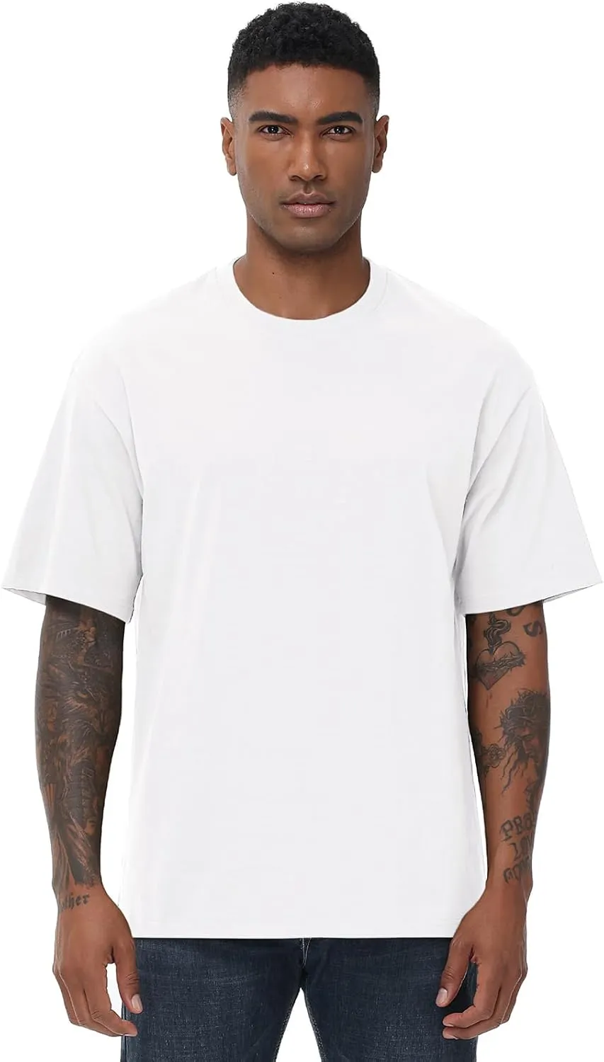 Mens Cotton T Shirts Short Sleeve Crew Neck Basic T-Shirt Essentials Crewneck Cotton T-Shirts Tees for Men