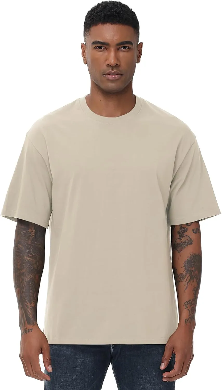 Mens Cotton T Shirts Short Sleeve Crew Neck Basic T-Shirt Essentials Crewneck Cotton T-Shirts Tees for Men