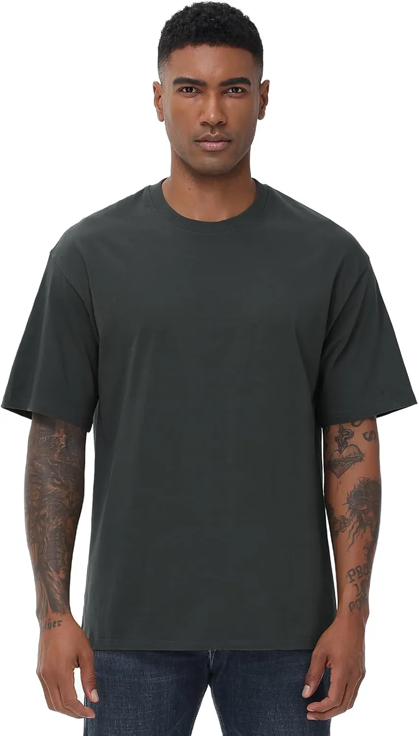 Mens Cotton T Shirts Short Sleeve Crew Neck Basic T-Shirt Essentials Crewneck Cotton T-Shirts Tees for Men