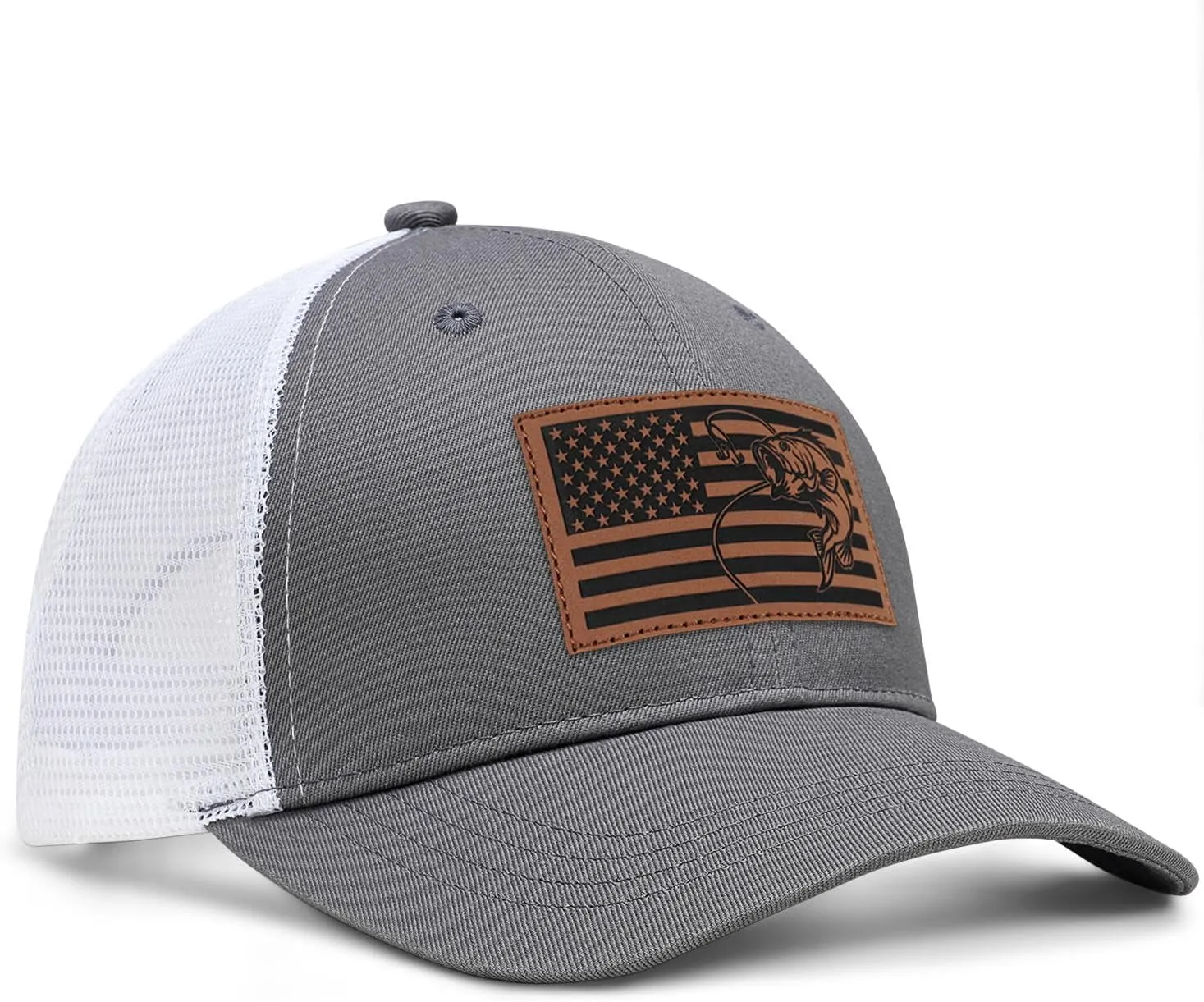 Mens Fishing Gifts American Flag Hat Mens Fathers Day Christmas Birthday Gifts Trucker Fishing Hat for Dad