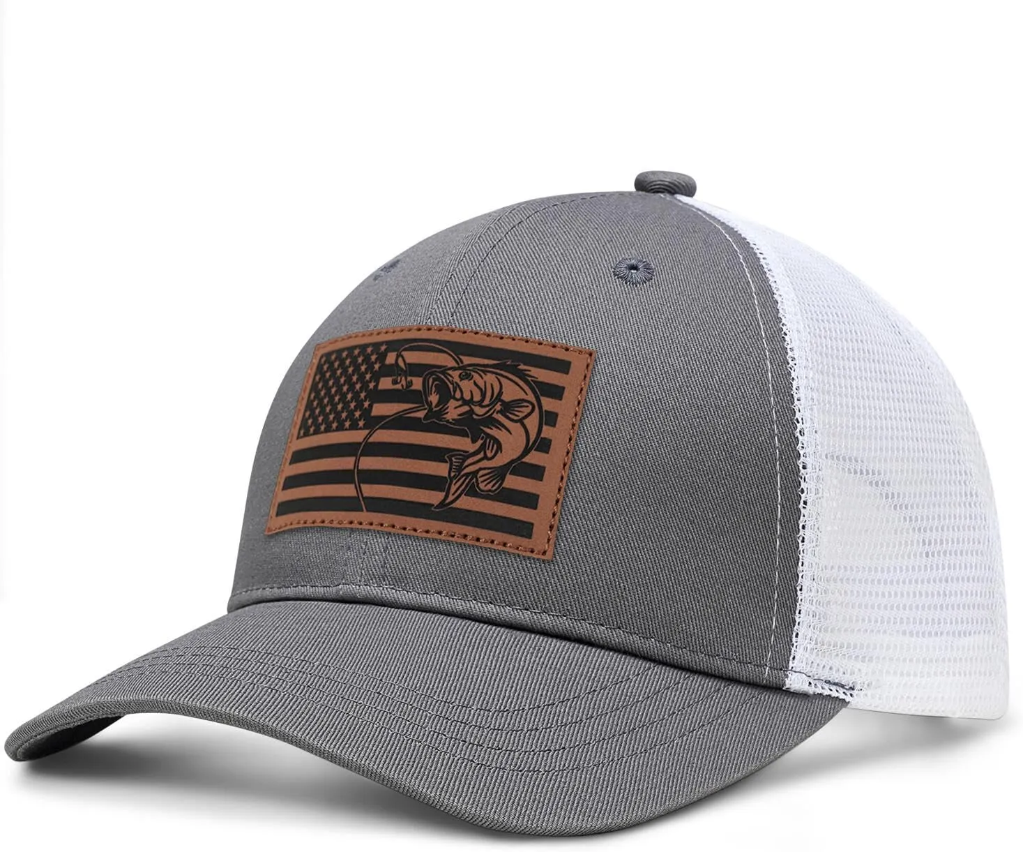 Mens Fishing Gifts American Flag Hat Mens Fathers Day Christmas Birthday Gifts Trucker Fishing Hat for Dad
