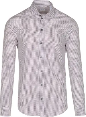Men's Gray Cotton Checkerboard Casual Shirt