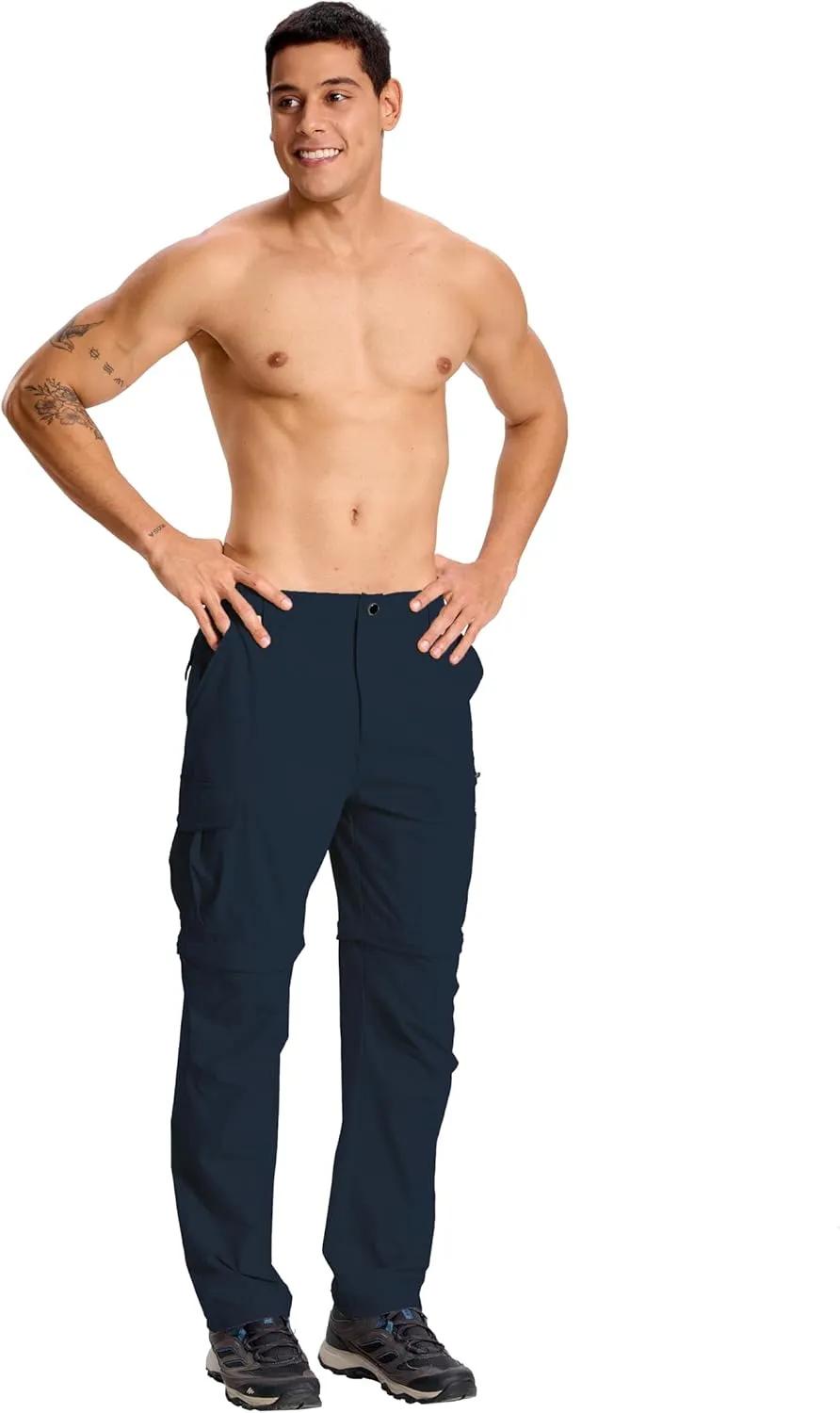 Mens Hiking Cargo Pants Lightweight Quick Dry Convertible Zip Off Waterproof Travel Fishing Climbing Work Pants for Men